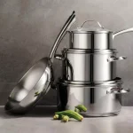 Tramontina 7 Pc Stainless Steel Cookware Set with Tri-Ply Base thumbnail 2