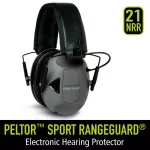 3M Peltor Sport RangeGuard Electronic Hearing Protection Earmuffs, Gray/Black thumbnail 4