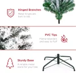 Best Choice Products 7.5 ft. Pre-Lit Flocked Artificial Christmas Tree with 550 Warm White Incandescent Lights thumbnail 5