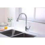 Vanity Art Single-Handle Pull-Down Kitchen Faucet with Sprayer Wand, Chrome Finish thumbnail 8