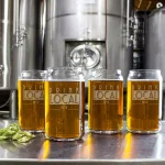 Cathy's Concepts Drink Local 16 oz. Craft Beer Can Glasses - Set of 4 Hand-Blown Glassware thumbnail 5