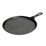 Lodge 10.5 in. Round Cast Iron Griddle Pan, Black thumbnail 1