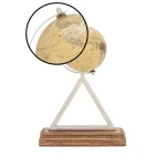 LITTON LANE 14 in. Rustic Sepia Globe with Silver Triangular Stainless Steel Stand thumbnail 3