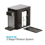 Brio Tri-Temp 2-Stage Countertop Bottleless Water Cooler with UV Self-Cleaning, Black thumbnail 5
