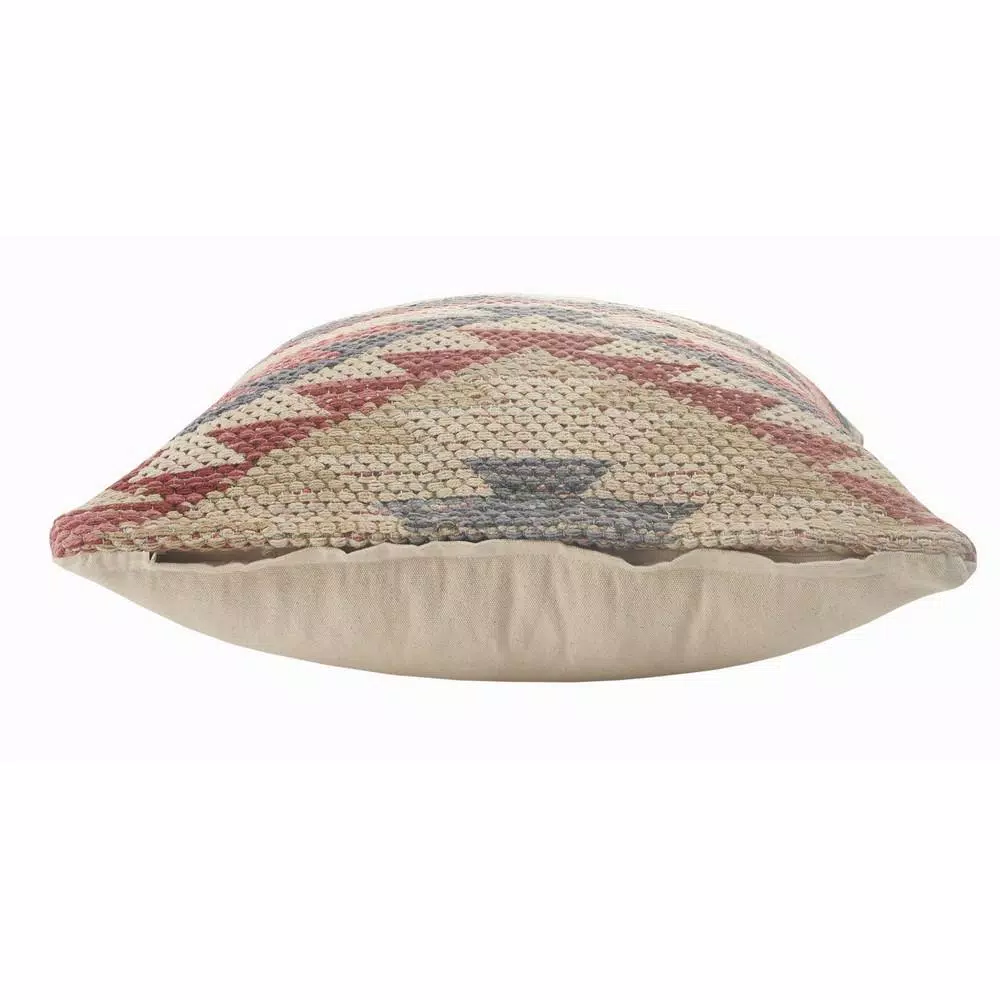 LR Home Eclectic Multi-color Southwestern Graphic Throw Pillow, 18 x 18 in, 100% Cotton