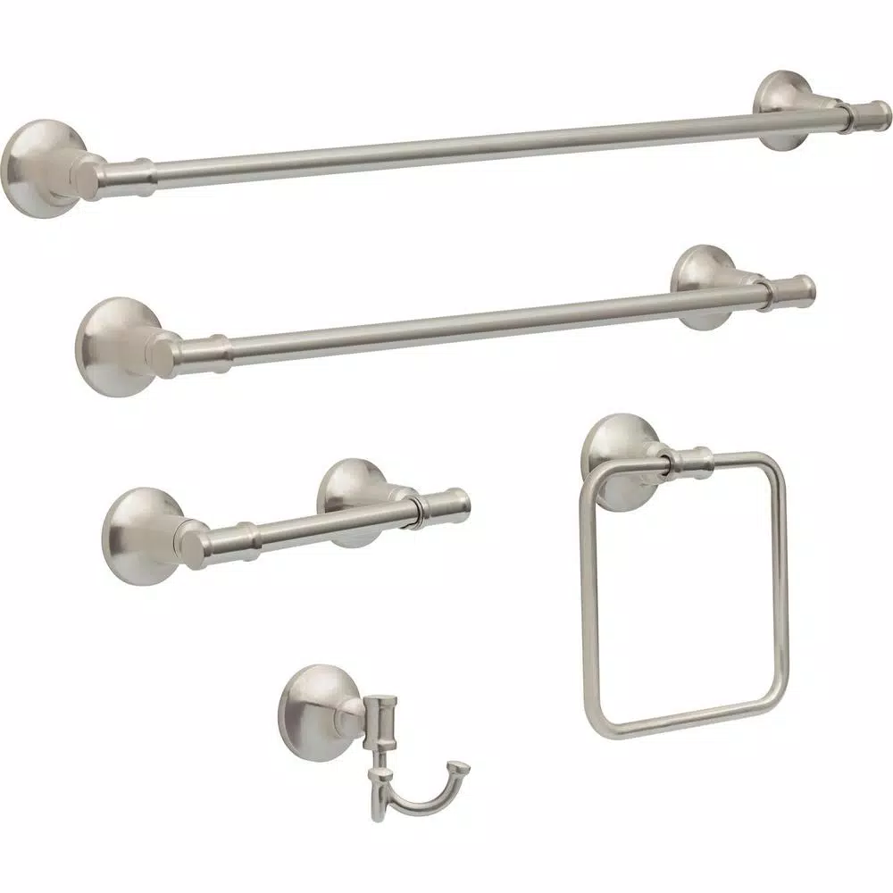 Delta Chamberlain 24 in. Towel Bar in SpotShield Brushed Nickel