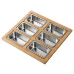 Kraus Workstation Kitchen Sink Accessory Set with Bamboo Serving Board and 6 Stainless Steel Prep Bowls thumbnail 1