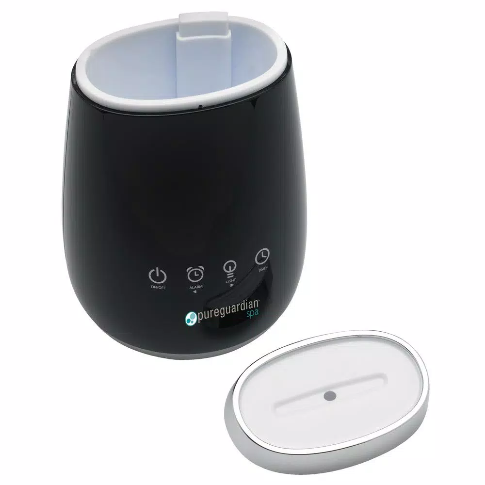 PureGuardian Deluxe Ultrasonic Essential Oil Diffuser with Alarm Clock and Night Light