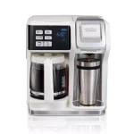 Hamilton Beach FlexBrew 2-Way Coffee Maker, 12-Cup Carafe and Single-Serve Pod Brewer, White thumbnail 3