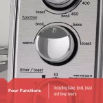 BLACK+DECKER Black + Decker 4-Slice Stainless Steel Convection Toaster Oven thumbnail 3