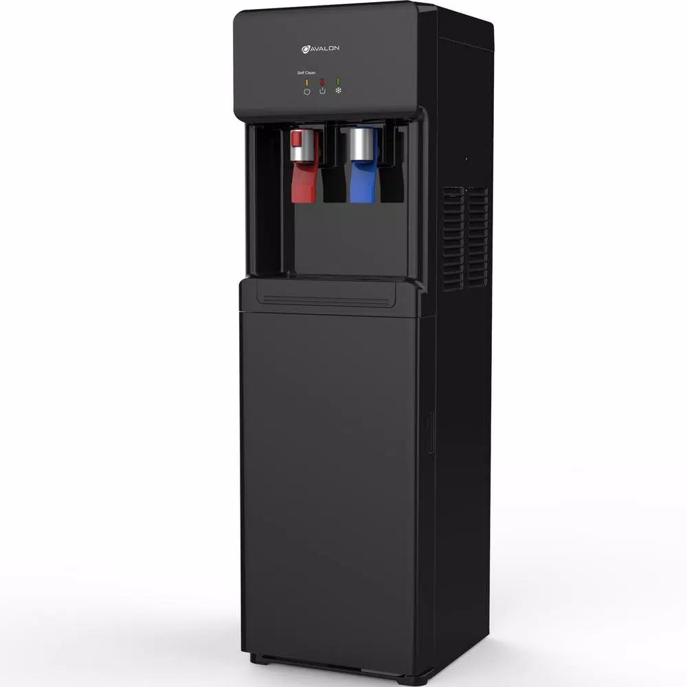 Avalon Self-Cleaning Bottleless Water Cooler Dispenser with Hot/Cold Water, Black