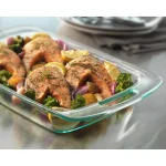 Pyrex Bake N Store 14-Piece Glass Bakeware and Storage Set with Red Lids thumbnail 4