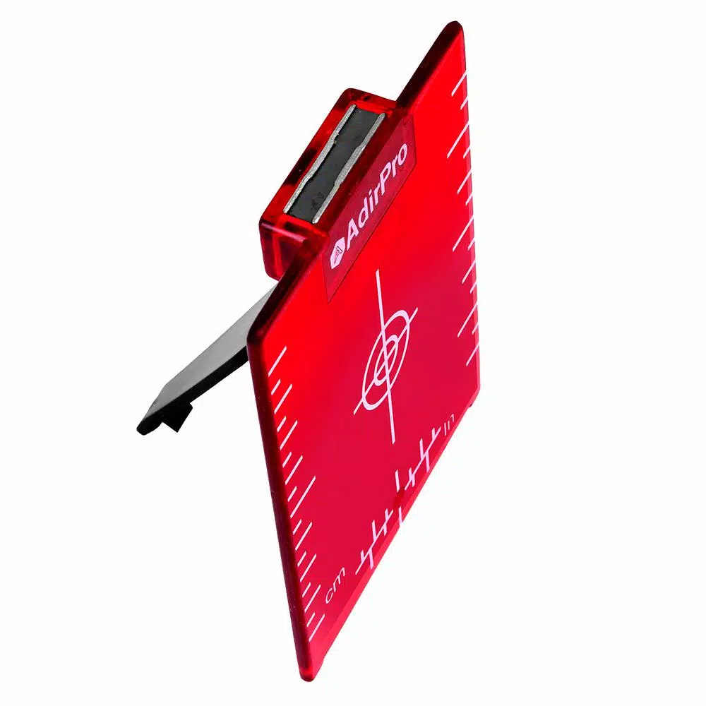 AdirPro Adir Pro 4 in. x 3 in. Red Laser Magnetic Target Plate with Stand