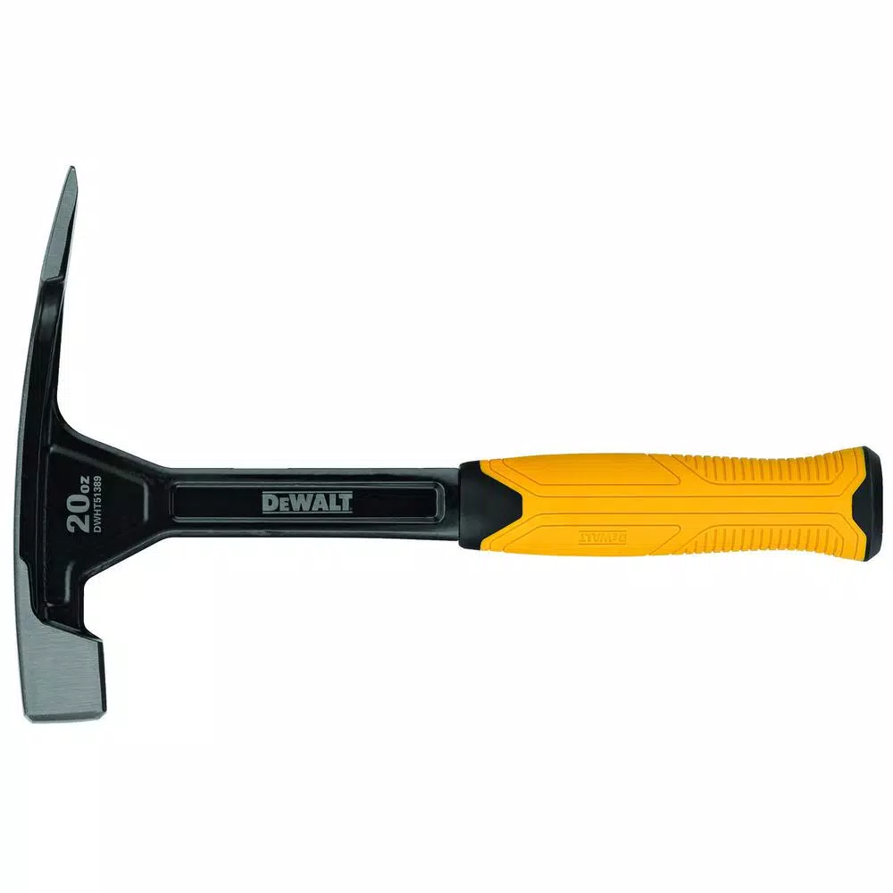 DEWALT 20 oz. Bricklayer Hammer with 9.875 in. Steel Handle