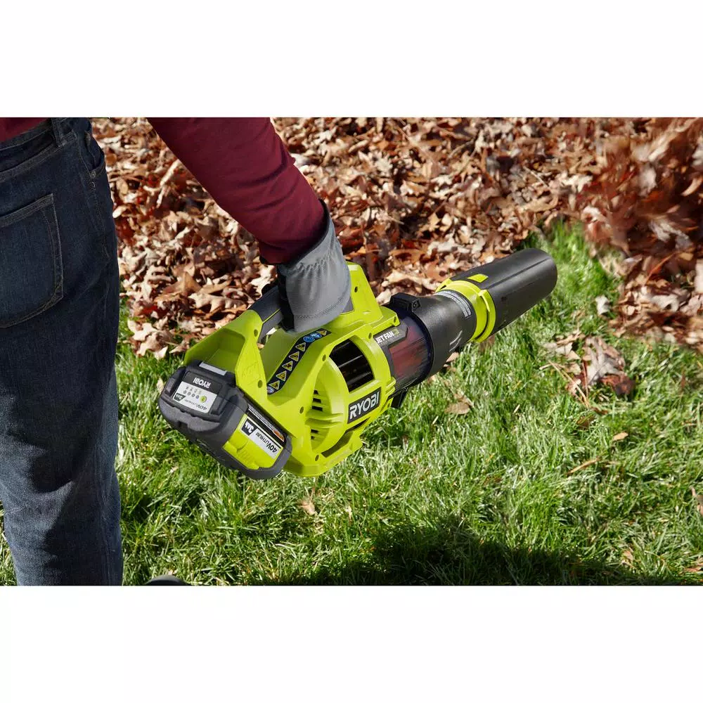 RYOBI 40V MAX Cordless Jet Fan Leaf Blower, 480 CFM, 110 MPH (Tool Only)