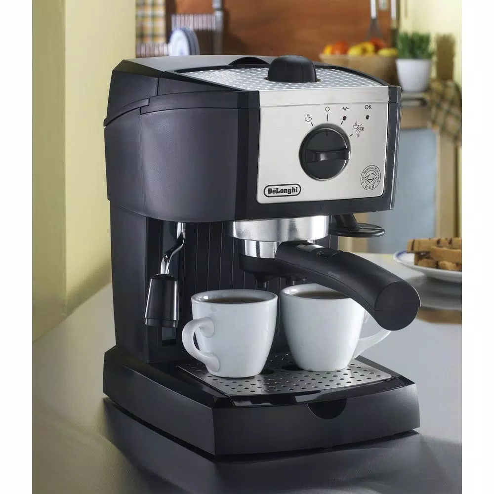 DeLonghi De'Longhi EC155 15-Bar Espresso and Cappuccino Maker, Black and Silver
