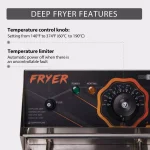 VIVOHOME 20.7 Qt. Stainless Steel Dual Basin Electric Deep Fryer, 5000W with 2 Removable Baskets thumbnail 2