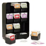 Mind Reader Black Coffee and Tea Station Organizer with Pod, Cup, and Condiment Storage thumbnail 2