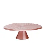 Old Dutch Rose Gold Lily Pad Cake Stand, 14.5 in. Aluminum Dessert Display thumbnail 1