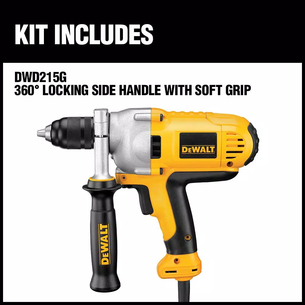 DEWALT DWD215G 1/2 in. 10 Amp Variable Speed Corded Drill with Keyless Chuck