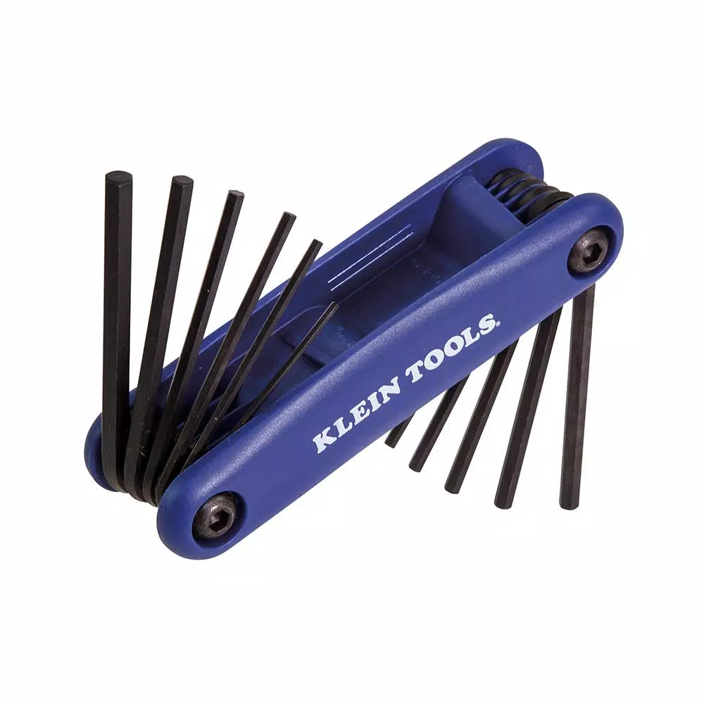 Klein Tools 70573 Grip-It Folding Hex Key Set, 12-Piece SAE/Metric