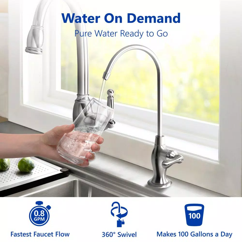 Express Water 5-Stage Reverse Osmosis Water Filtration System - NSF Certified - 100 GPD with Faucet and Tank