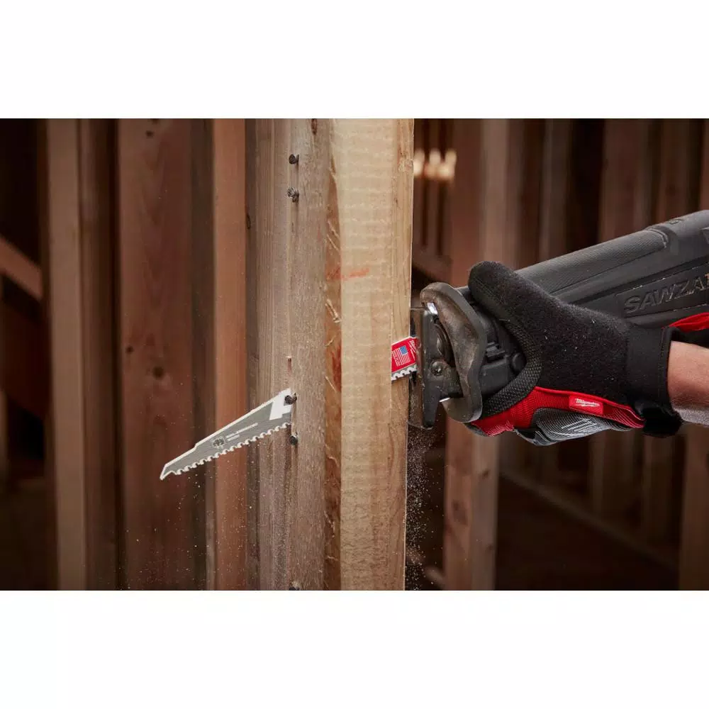 Milwaukee AX 6 in. Carbide Teeth Demolition Reciprocating Saw Blades, 5 TPI, 5-Pack