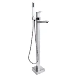 AKDY Freestanding Floor Mount Roman Tub Faucet with Hand Shower, Chrome thumbnail 1