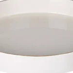 Benzara Modern White Round Plastic Serving Tray with Raised Edges thumbnail 2
