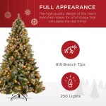 Best Choice Products 6 ft. Pre-Lit Flocked Artificial Christmas Tree with 250 Warm White Lights, Berries & Pinecones thumbnail 5