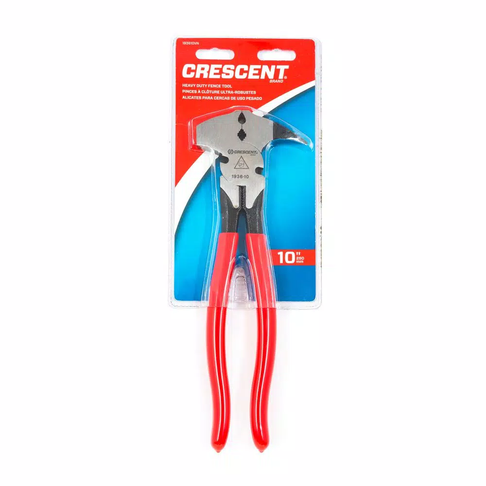 Crescent 10 in. Heavy-Duty Fence Tool Pliers with Cushion Grip