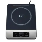 SPT 1650W Single Burner Induction Cooktop with 3.5L Stainless Steel Pot and Glass Lid, Black & Silver thumbnail 1