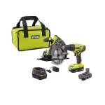 RYOBI 10 in. Sliding Compound Miter Saw, 18V Drill/Driver, and Circular Saw Combo Kit thumbnail 8