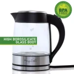 MegaChef Mega Chef 1.8L Glass and Stainless Steel Electric Tea Kettle thumbnail 3
