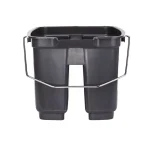 Alpine Industries 19.5 Qt. Divided Plastic Cleaning Caddy with Metal Handle, Gray thumbnail 3