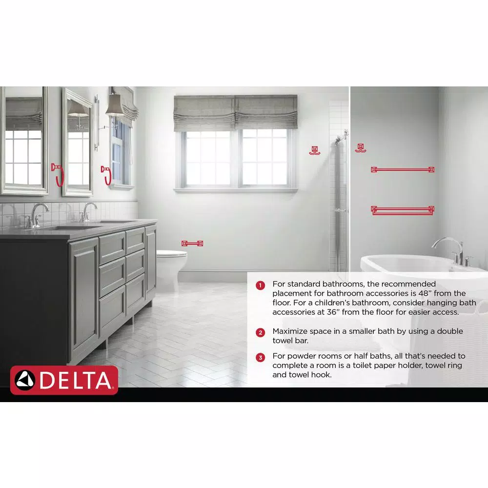 Delta Grandover SpotShield Brushed Nickel Towel Ring