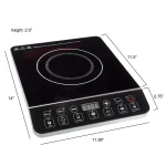 Unbranded Weymouth Home Portable Induction Cooktop, 1800W Single Burner Electric Hot Plate with Digital Controls thumbnail 2