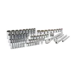 GearWrench 76-Piece 1/4 in. and 3/8 in. Drive 12-Point SAE/Metric Mechanics Tool Set thumbnail 1