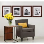 DesignOvation Museum Collection 11x14 Walnut Brown Picture Frame Set, Matted to 8x10, Pack of 4 thumbnail 6