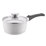Berndes Vario Click Pearl 1.25 Qt. Cast Aluminum Ceramic Nonstick Sauce Pot with Glass Lid, White thumbnail 1