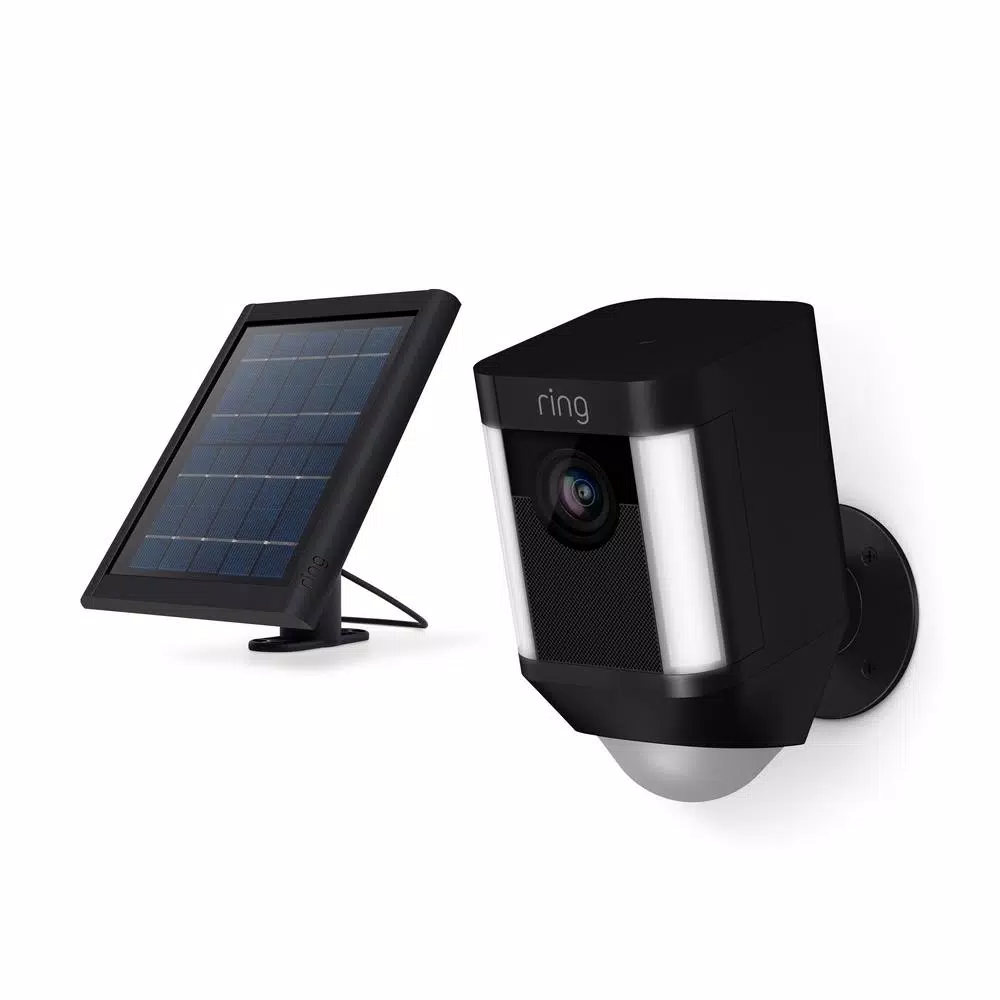 Ring Solar Panel for Spotlight Cam Battery and Stick Up Cam Battery, Black