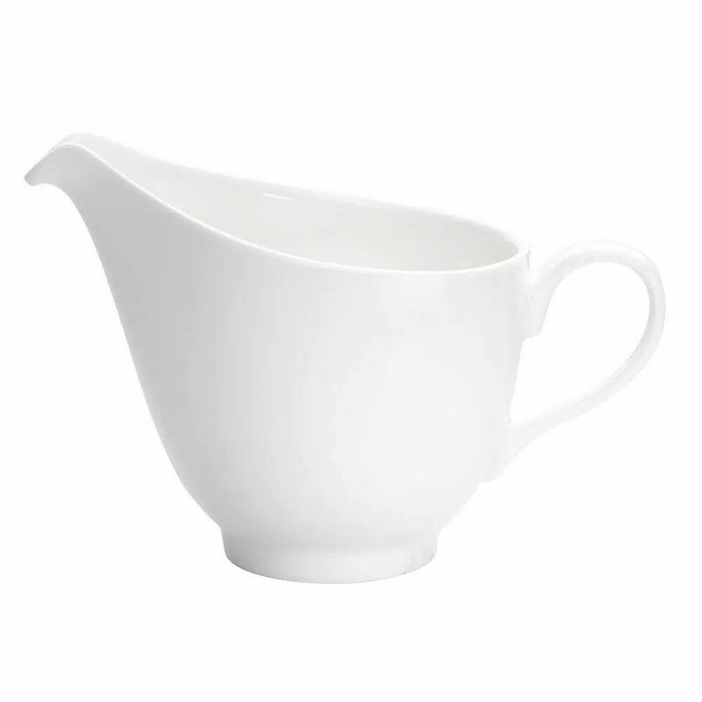 Oneida Sant'Andrea Tenor 8.5 oz. White Porcelain High Alumina Handled Creamers, Set of 36