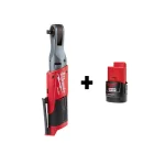 Milwaukee M12 FUEL 3/8 in. Brushless Cordless Ratchet Kit with 2.0 Ah Battery thumbnail 1