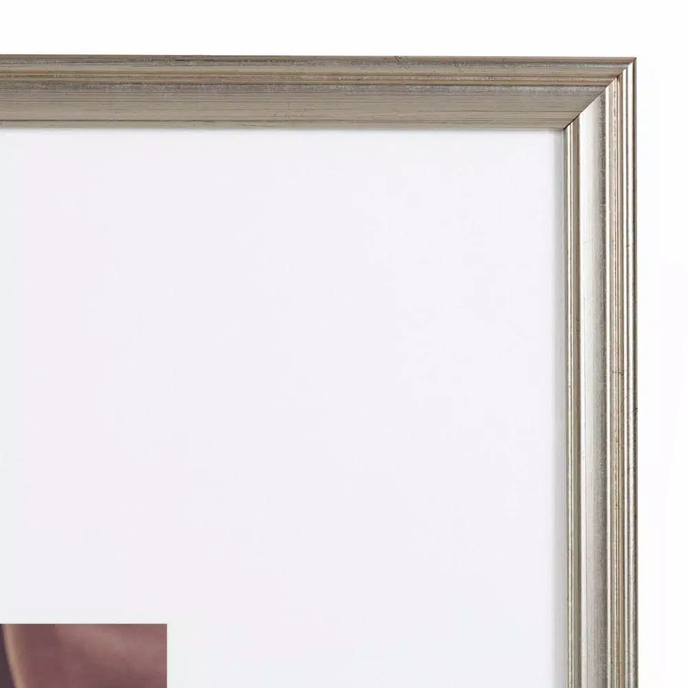 Kate and Laurel Adlynn Silver Picture Frame Set, Set of 3, Fits 8x10 in. with Mat or 16x20 in. without Mat