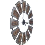 Pinnacle Gallery Solutions Oversized Windmill Wall Clock - Distressed Silver Metal and Wood thumbnail 6