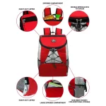 GigaTent Red 4-Pocket Insulated Cargo Backpack Soft Cooler, Leak-Proof 2qt Capacity thumbnail 2