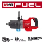 Milwaukee M18 FUEL 1 in. High Torque Impact Wrench with ONE-KEY, Brushless Cordless D-Handle (Tool-Only) thumbnail 2