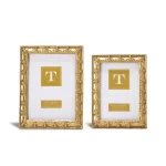 Two's Company Bee-utiful Gold Resin Picture Frame Set of 2 - 4x6 in. and 5x7 in. Sizes thumbnail 1