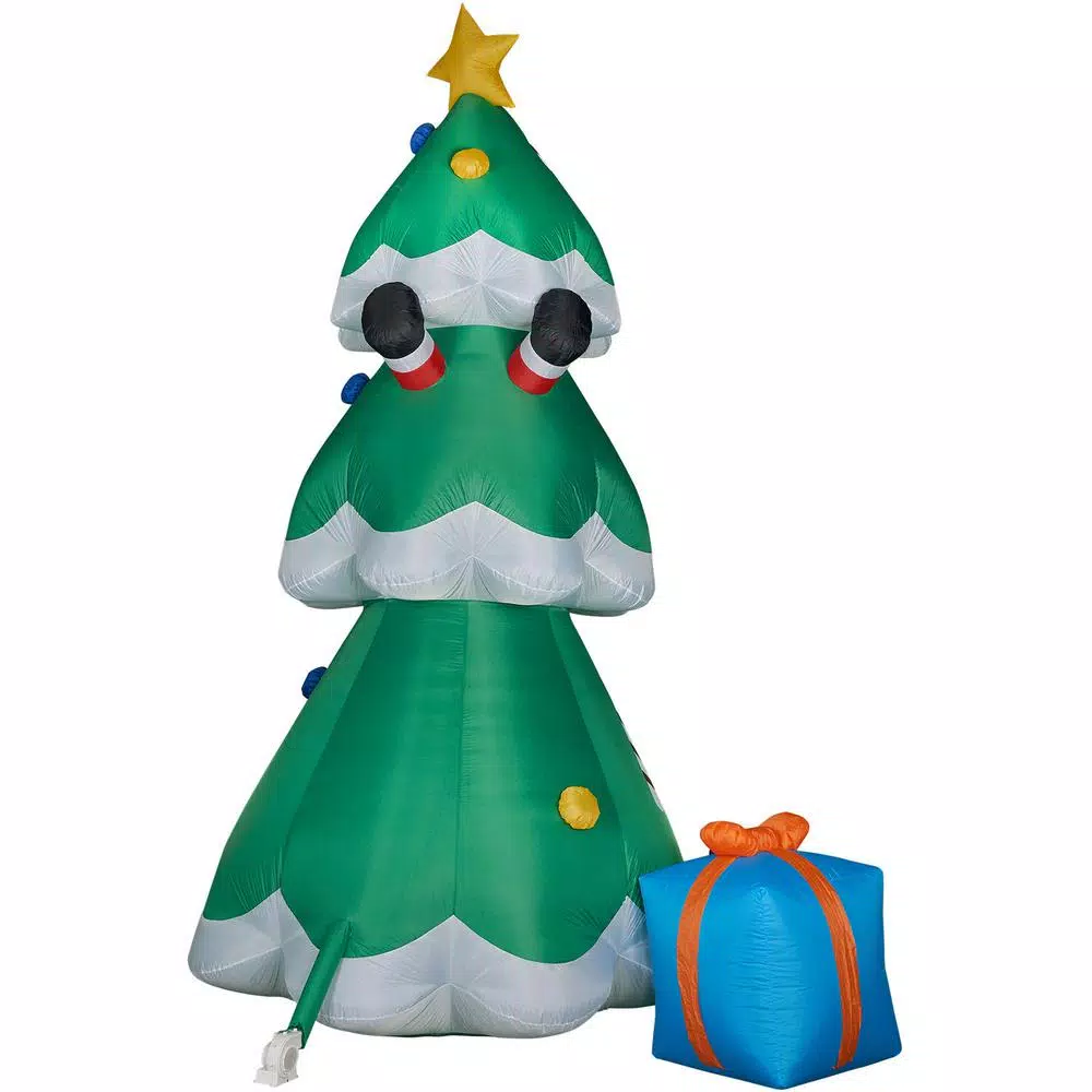 Fraser Hill Farm 20 ft. Christmas Tree Inflatable with Santa and Gifts, Pre-lit Outdoor Holiday Decoration