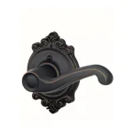 Schlage Flair Aged Bronze Right Handed Dummy Door Lever with Brookshire Trim thumbnail 1